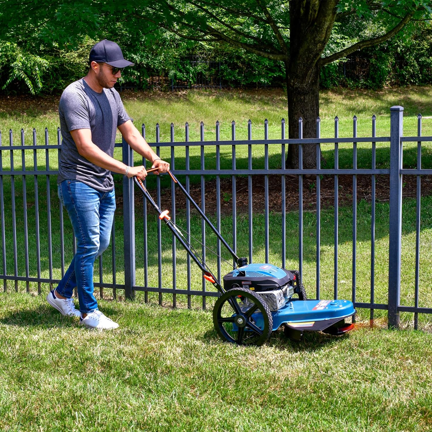SENIX High Wheel Gas Walk Behind Brush Cutter and String
